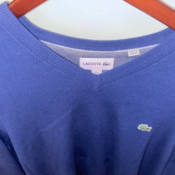 Lacoste Men's V-Neck Sweater - Deep Blue - Picture 10 of 10
